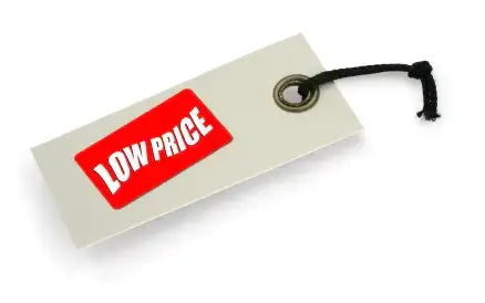 White price tag with red low price sticker at TN Nursery wholesale